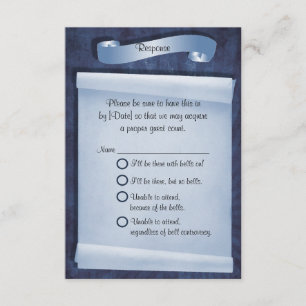 Blue Commitment Ceremony Funny Response Card