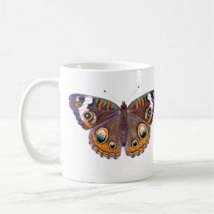 Blue Common Buckeye Butterfly Realistic Painting Coffee Mug