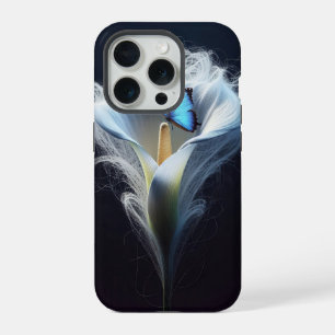 Blue Common Morpho Butterfly In Lily iPhone 15 Pro Case