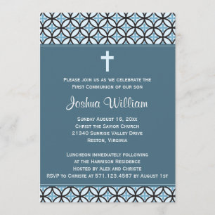Blue Communion Invitation / Announcement