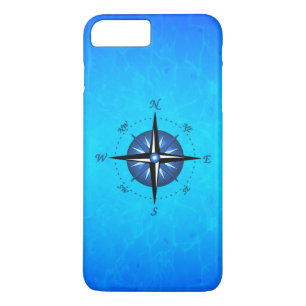 Blue Compass Rose iPhone 8 Plus/7 Plus Case
