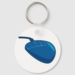 Blue Computer Mouse Keychain
