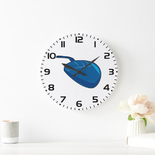 Blue Computer Mouse Large Clock