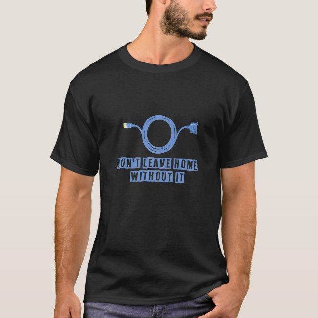 Blue console cable network engineer Serial Don't L T-Shirt (Front)