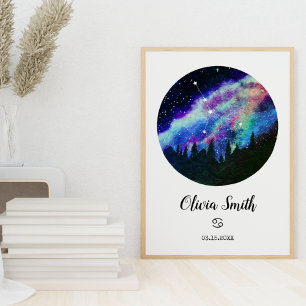 Blue Constellation Cancer Horoscope Sign Gift