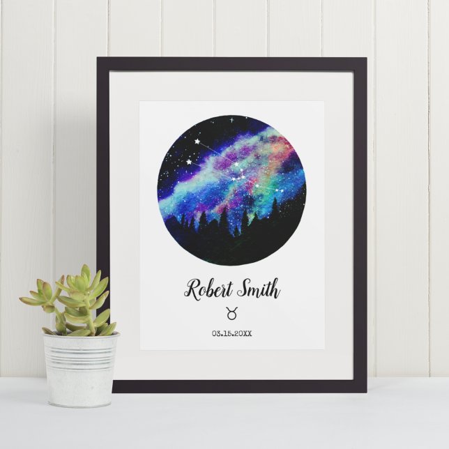 Blue Constellation Taurus Horoscope Sign Gift (Creator Uploaded)