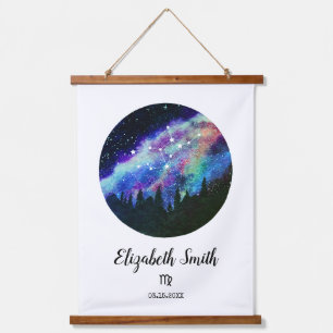 Blue Constellation Virgo Horoscope Sign Gift Hanging Tapestry