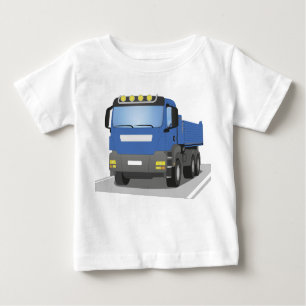 blue construction sites trucks baby T-Shirt