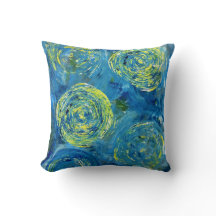 Blue Contemporary Pillow