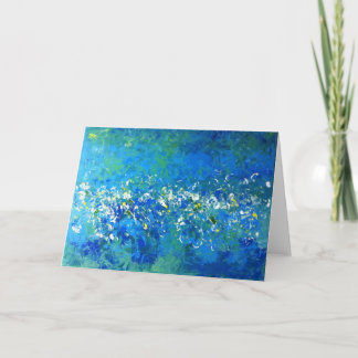 Blue Contemporary Underwater Greeting, Blank Card