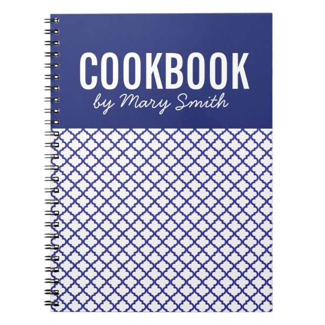 Blue CookBook With Custom Cover Notebook (Front)