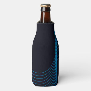 Blue, cool, modern, trendy, simple curvy lines bottle cooler