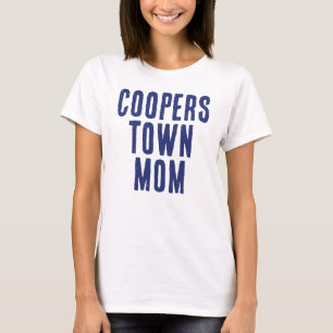 Blue Cooperstown Mum Baseball T-Shirt