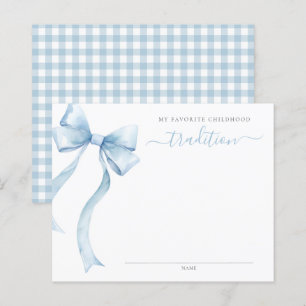 Blue Coquette Bow Baby Shower Childhood Tradition