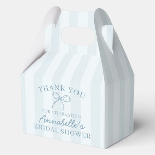 Blue Coquette Bow Pastel Bridal Shower Dessert Favour Box