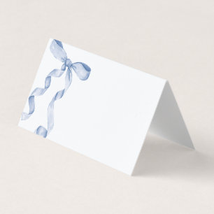 Blue Coquette Bow Place Card Table Decor