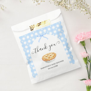 Blue Coquette Pie Baby Shower Thank You Favour Bag