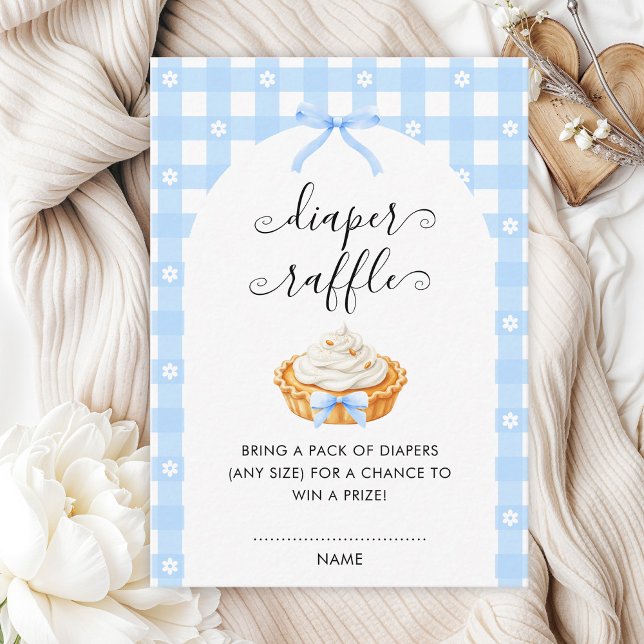 Blue Coquette Pumpkin Pie Diaper Raffle Enclosure Card (Creator Uploaded)