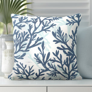 Blue Coral Decorative Pillows