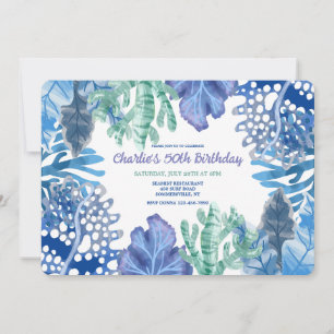Blue Coral Invitation