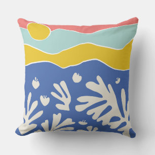 Blue Coral Ocean  Cushion