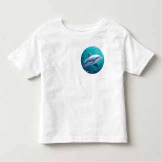 blue coral reef dolphins toddler T-Shirt