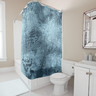 Blue Coral Shower Curtain