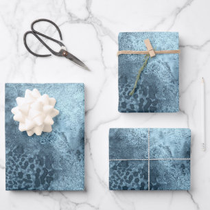 Blue Coral Wrapping Paper Sheet