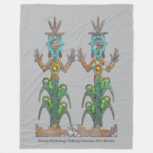 Blue Corn People Fleece Blanket