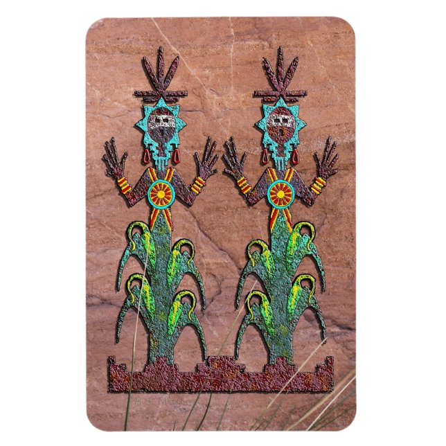 Blue Corn People Magnet (Vertical)