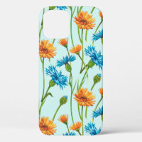 Blue Cornflower Herb or bachelor button flower bou