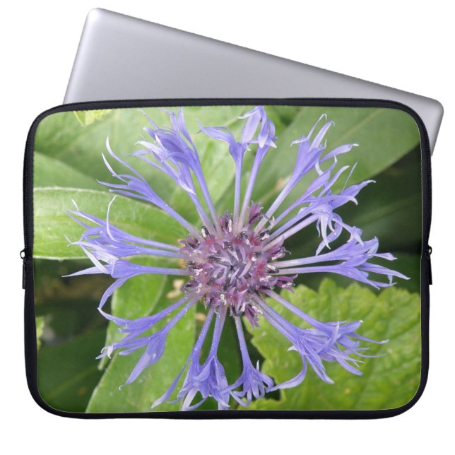 Blue Cornflower Laptop Bag (Front)