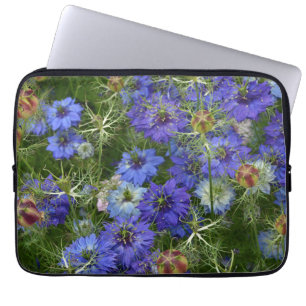 Blue cornflowers laptop sleeve