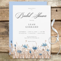 Blue Cornflowers & Wheat Field Bridal Shower
