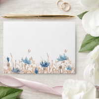 Blue Cornflowers & Wheat Field Wedding
