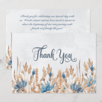 Blue Cornflowers & Wheat Field Wedding