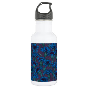 Blue cornflowers, wild flowers 532 ml water bottle