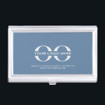Blue Corporate Company Logo Branded Business Card Holder<br><div class="desc">Keep your business cards organised and easily accessible with this stylish corporate company logo-branded business card case. The case features a chic muted blue and smoke white colour palette and prominently displays your company's logo on the front. Made from high-quality materials, this case offers durable protection for your cards, ensuring...</div>