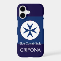 BLUE CORSAIR STYLE octagon cross