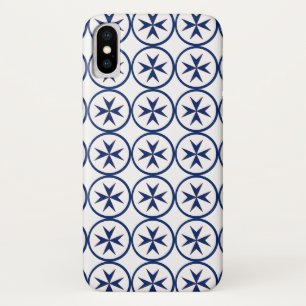 BLUE CORSAIR STYLE octagon cross iPhone X Case