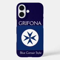BLUE CORSAIR STYLE octagon cross