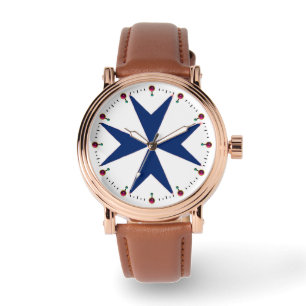 BLUE CORSAIR STYLE Octagon Cross Watch