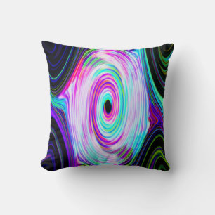 Blue Cosmic Rays 5 Swirl Pillow