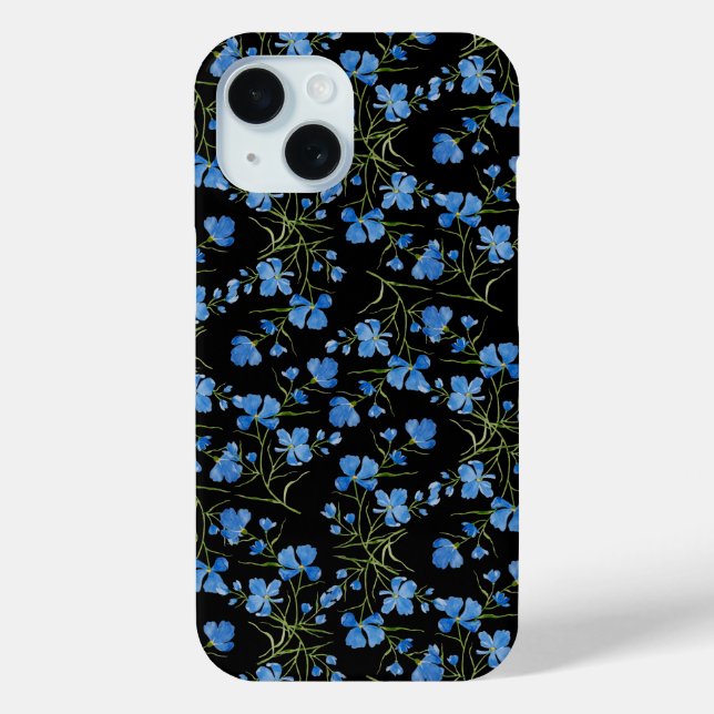 Blue Cosmos Flowers Case-Mate iPhone Case (Back)