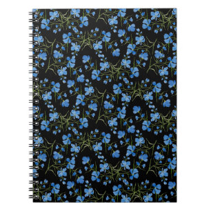 Blue Cosmos Flowers Notebook