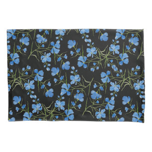 Blue Cosmos Flowers Pillowcase