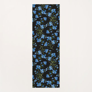 Blue Cosmos Flowers Yoga Mat