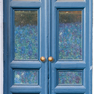 Blue Cottage Floral Impressionist Garden Decoupage Tissue Paper