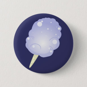 Blue Cotton Candy 6 Cm Round Badge