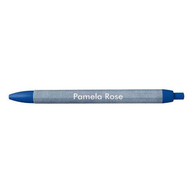 Blue cotton canvas blue ink pen (Front)
